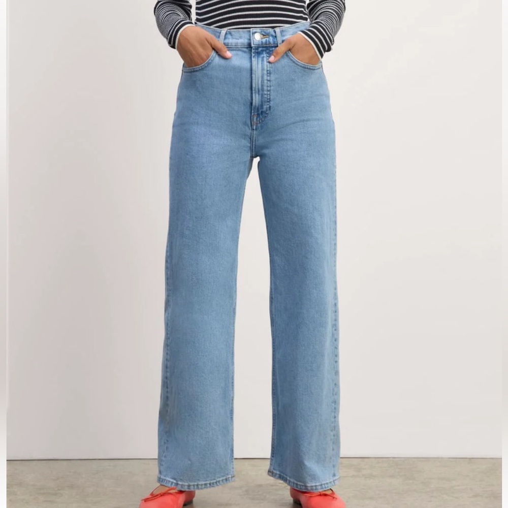 Everlane Light Blue Wide Leg Jeans